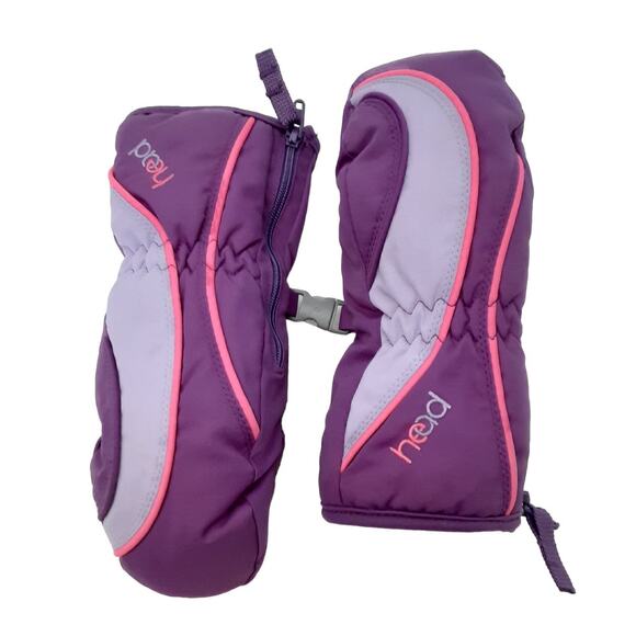 Head Sports Girls XS Mittens Winter Ski Snow Gear Purple Slip Resistant Sport - Picture 1 of 9